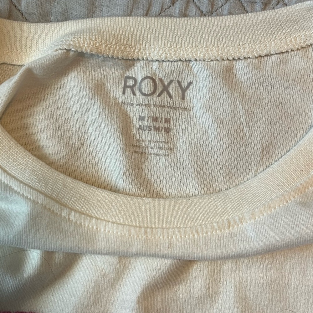Roxy Oversized Graphic Swimsuit Coverup Tee, Vintage White, Size M (NWT) - Picture 5 of 7